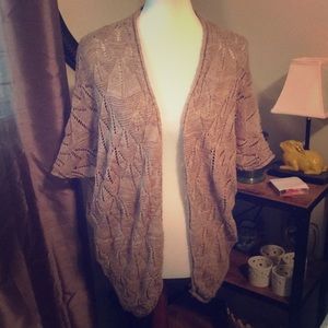 Rue21 Tan Open Knit Cardigan Sweater Size Small